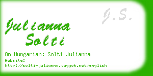 julianna solti business card